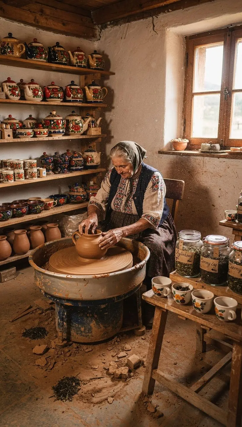 Čierny čaj s ovocnými príchuťami na drevenom stole