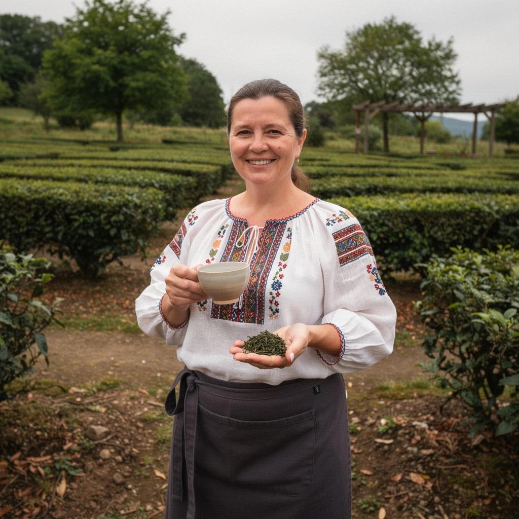 Ťažký hlinený džbán s čajom pod slnečným svetlom